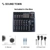 Sound Town 12-Ch Mixer USB, Recording, Bluetooth DSP 48V Phantom