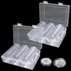 100Pcs 40.6mm Silver Dollar Coin Holder,Clear Plastic Eagles Coin Capsules