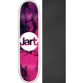 Jart Skateboards Tie Dye Skateboard Deck - 7.87" x 31.6" with Jessup Black Griptape - Bundle of 2 Items