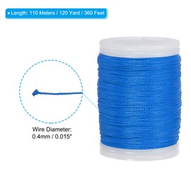 PATIKIL Archery Bow String Serving Thread 120 Yard/110M, 0.015" Dia Bowstring Thread for Tying Peep Sight Nock Compound Recurve Bow, Blue