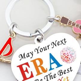 Orzech Heart Shaped Keychain:Guitar Music Symbol Key Ring Inspirational Gift for Music Lovers Fans Teen Girls Daughter Women Cute Keychain, silver