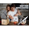 14 PCS Knife Set with Wood Block - Stainless Steel