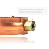 Downpipe Clamp Copper 87 mm with M8/M10 Thread Connection -
