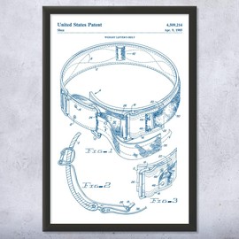 Lifting Belt Patent Framed Print (8x10) Gym Decor, Gifts For Men, Fitness Gifts, Workout Gifts, Gift For Coach, Garage Decor, Wall Art