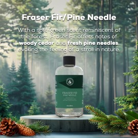 Fraser Fir/Pine Needle Scented Essential Oil/Reed Diffuser Oil Refill (8.5 Fl. oz.) for Reed Diffusers, Electric Diffuser Oil Machines, and Oil Warmers - Natural, Organic Fraser Fir Diffuser Oil