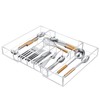 NIUBEE Expandable Kitchen Drawer Organizer for Flatware and Utensils,Clear Acrylic