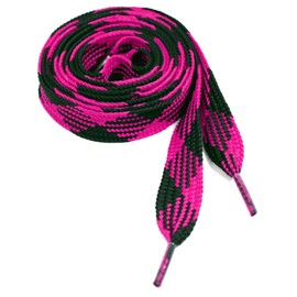 Thick Fat Shoelaces for Sneakers, Boots and Shoes By Ti Shoe Laces - Chose Your Colors (Black/Hot Pink)