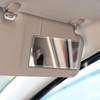 Stainless Steel Car Sun Visor Vanity Mirror, Unbreakable Rear View