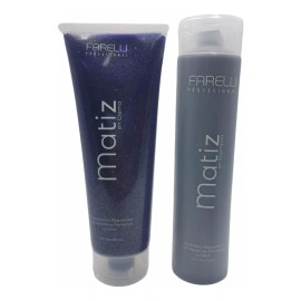 Farelli Kit Shampoo Y Crema Matizador Con Color Keratina Farelli
