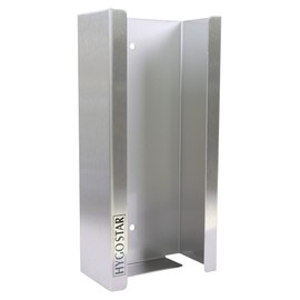 FRANZ MENSCH Hygostar Power Grip Long Glove Dispenser, Stainless Steel, for a Glove Box, Grey, L: 7.7 cm, W: 27 cm, H: 12.5 cm, Dispenser Holder, Wall Holder for Disposable Gloves