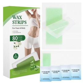 Wax Strips For Hair Removal - Facial Hair Removal for Women&Waxing Kit for Face, Body, Arms, Legs, Chest, Back, Bikini-Brazilian Waxing Strips - 4Calming Oil Wipes