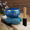 Ajuny Tibetan Singing Bowl Set - Handmade Tai Chi Carving