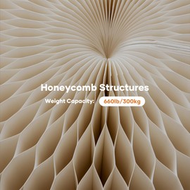 Folding Stool, Home Furniture 660lb Load Capacity Foldable Paper Stool - Eco-Friendly Kraft Paper Honeycomb Design,Foldable to 1.2",Brown Modern Minimalist Stool for Living Room, Gift Idea(Brown)