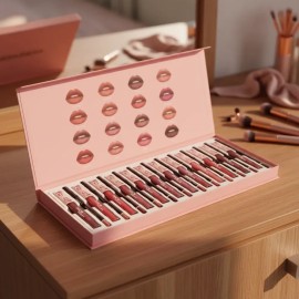 Favorbeauty Labial Líquido Y Delineador 24 Piezas 12 Tonos                                                                                            