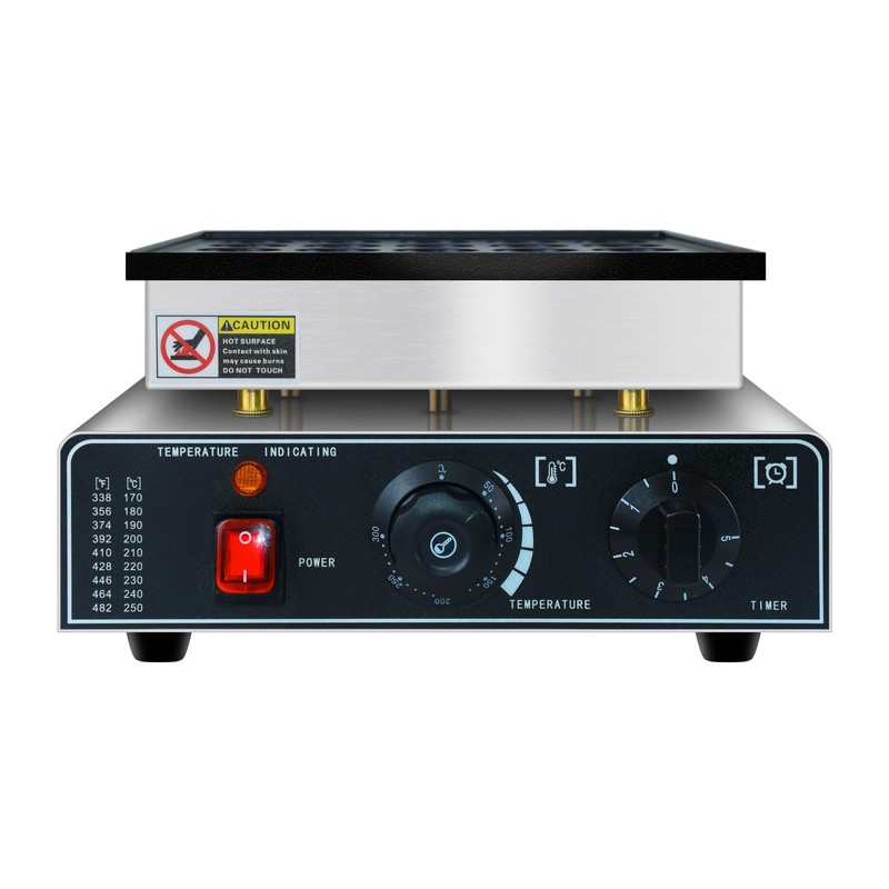 KOOTEN Mini Dutch Pancake Maker, Commercial Electric Pizzelle Maker, 110V
