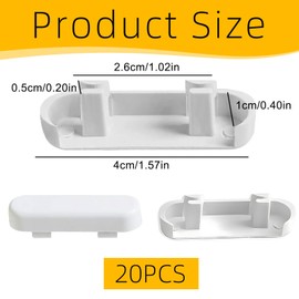 20 Pcs Window Drainage Cover Caps,25mm Plastic Weep Hole Covers,UPVC Double Glazing Caps,Decorative Covers,Drainage Hole Cap Replacement Universal Fit for UPVC Double Glazing Doors and Windows