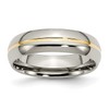 Titanium Yellow 6mm Wedding Band Ring Size 12.5