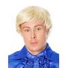 shoperama Blonde Schlagersänger Men's Wig with Side Parting 70s Trash