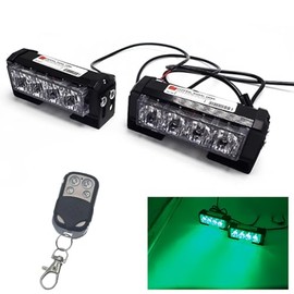 Wellvie LED Front Warning Light, 12 V, 24 V, Strobe, Light Bar, Siren Light, Siren Amplifier, Rotary Light, Patrump Light, 6 Patterns of Lighting, Easy Installation, Car Parts, Car Supplies, Remote