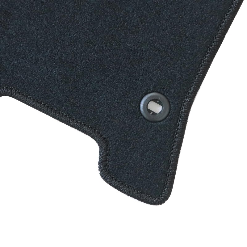 SecosAutoparts Replacement Black Velour Front & Rear Floor Mats Carpet