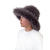 Lina & Lily Oversized Winter Faux Fur Bucket Hat for