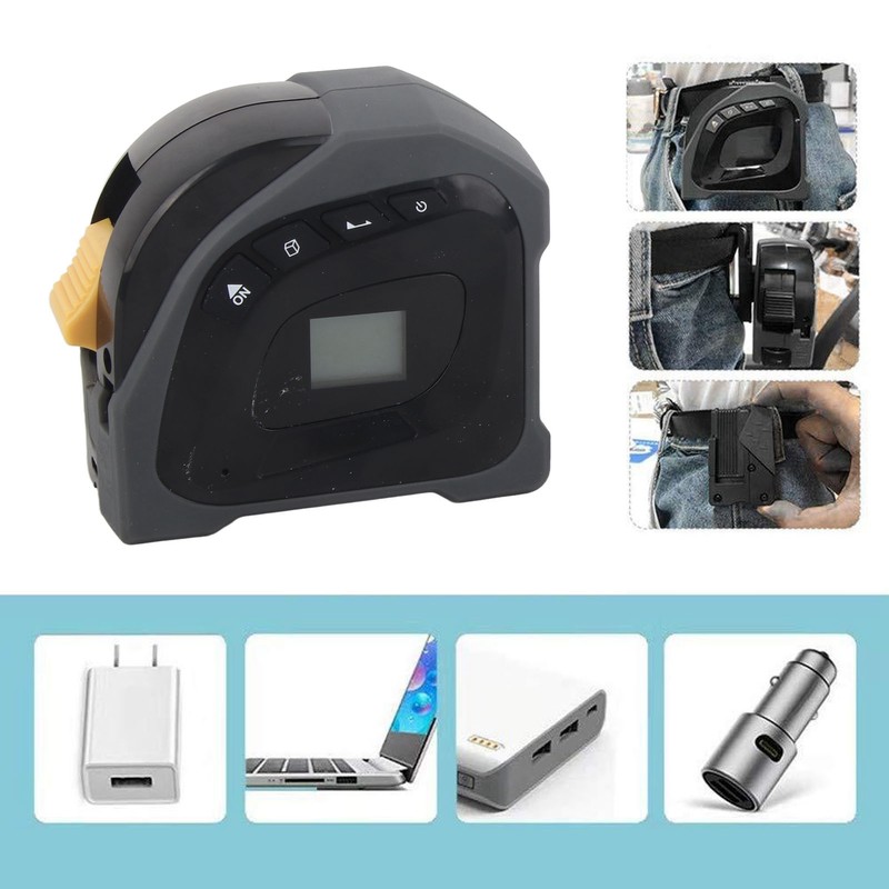 Digital Laser Tape Measure Self Lock Device Infrared Area Volume