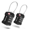 2 Pack TSA Approved Travel Luggage Locks, Cable Combination Lock