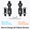 Audiovance 2PCS Reversible Magnetic Charging Cable AB762, Black