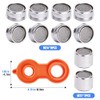 Kitchen Faucet Aerator Replacement, Anti-Splash with Multi-Size Wrench, 10 Pack