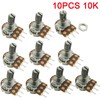 Ferwooh 10PCS B10K 10K Ohm Adjustment Single Linear Rotary Taper