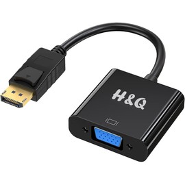 H&Q TRADERS DisplayPort to VGA Adapter, DP to VGA Converter Male to Female, Gold-Plated, 1080P HD Video Adapter for Monitor, Projector, PC, Laptop, Desktop, Graphics Card, Plug & Play H&Q