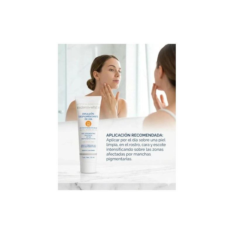 Exderm White Emulsión Despigmentante Día Antimanchas con Protector Solar FPS