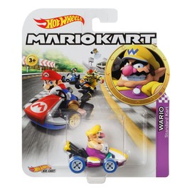 Mattel Hot Wheels Mario Kart - GBG32 - 1:64 Metal Car - Characters Cars - Character Wario Standard Kart