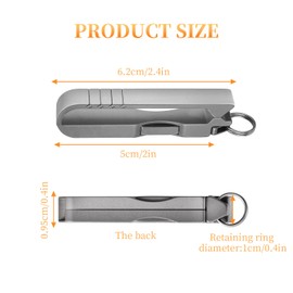 Mini Titanium Tweezers Keychain Tweezers with Belt Clip, EDC Gadgets for Men, Stowable Tweezers Tool for Outdoor Travel Camping Hiking Emergency