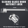 Luomorgo 1 Pc Sliding Glass Door Ratchet Lock, Keyed Alike