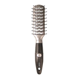 Titania Double Tunnel Styling Brush (9 Row, Rubber Grip, 1 Pack (106 G)
