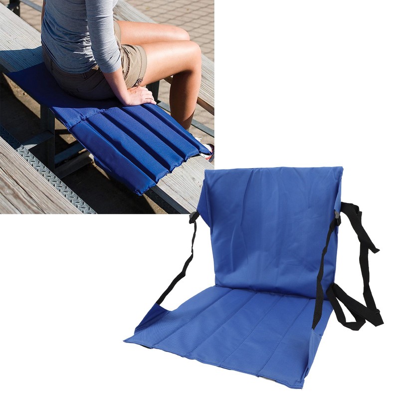 Foldable Seat Cushion Backrest Beach Chair Mat Single Person Portable