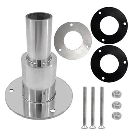 Ftrule 24 mm Through Hull Exhaust Skin Adjustment, Stainless Steel 316 Ship Exhaust Pipe Exhaust Ship Hardware Accessories, Hull Exhaust Skin Mounting, Diesel Heating Auxiliary Heater Exhaust Pipe, 24