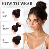 2PCS Messy Bun Hair Piece for Women, Small Donut Bun