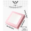 Gcardist Auto-pop Up Pink 20.3x20.3x6.4cm 12Pcs Cookie Box with Window