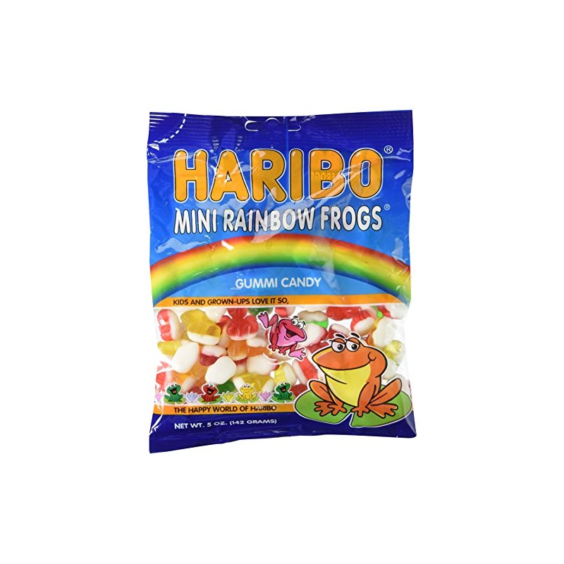 Haribo Gummies - Mini Rainbow Frogs - 5 oz