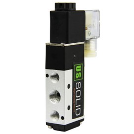 U.S. Solid 1/4" NPT 5 way 2 Position Pneumatic Electric Solenoid Valve DC 12 V