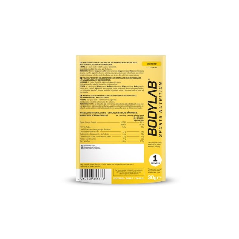 Bodylab24 Whey Protein 3 Sample Box (8 x 30 g),