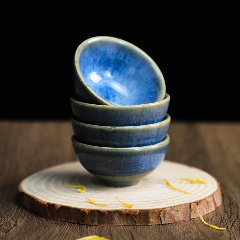 Sizikato 5-Piece Kiln-Change Ceramics Sake Set Include 1PCS Sake Bottle