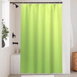 Uiiooazy Shower Curtain, Light Green, Gradient Green Shower Curtains, Autumn, Waterproof, Polyester Fabric, Washable, Opaque Bathroom Curtain with Hooks for Bathroom, Bath, 120 x 200 cm