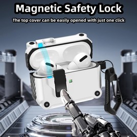 Luonaa Earphone Cover Airpods Pro Case,AirPod Pro Case Cover (2023/2022/2019) with Cleaning Kit&Carabiner,Full Body Shockproof Protection Hard Case,Compatible with Air Pods Pro 1st/2nd Charging Case