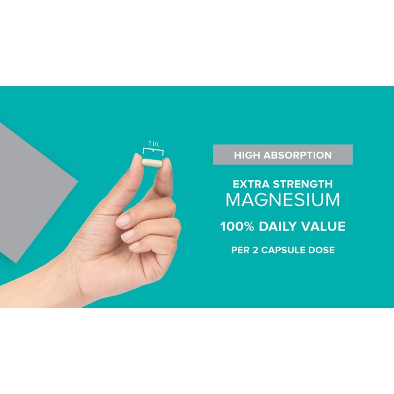 Qunol Magnesium Extra Strength 420mg, Vegetarian & Gluten Free, 240