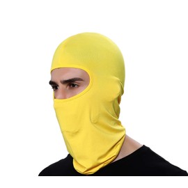 Pack of 3 Motorcycle Hat Thin Yellow Ski Mask Women Camouflage Sun Balaclava Face Masks for Outdoor Sport Airsoft Paintball, Skiing, Snowboarding, Hunting,Shooting,Running