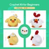 NestledCrafts Crochet Set, Complete Crochet Sets for Beginners Adults, Knitting