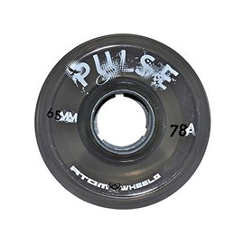 Atom Skates Quad Roller Wheels/Outdoor/Hardness 78A / 65x37 Black Pulse / 2 Packs - 8 Wheels